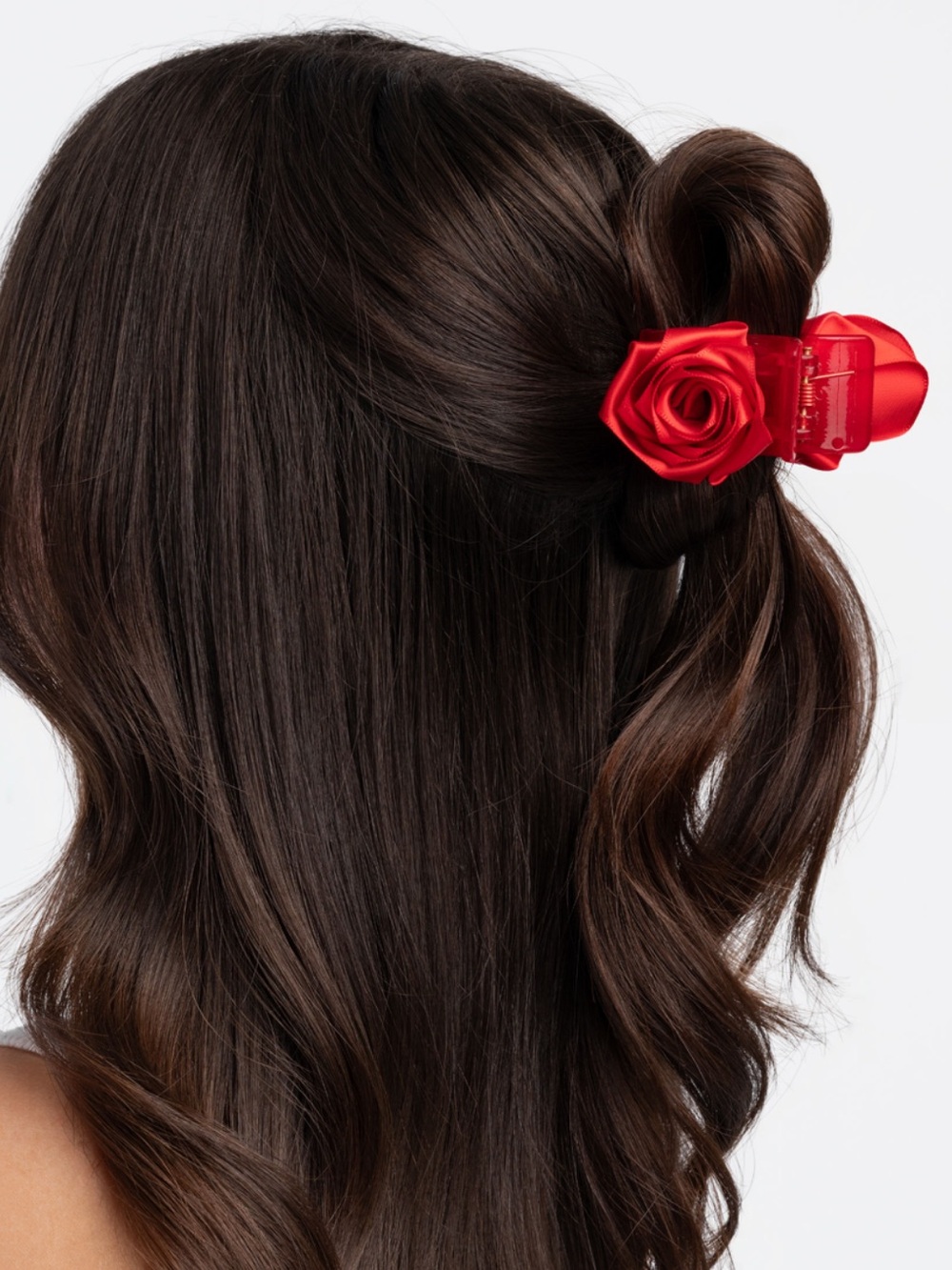 NWT Double Red Rose Claw Hair Clip(Last One)